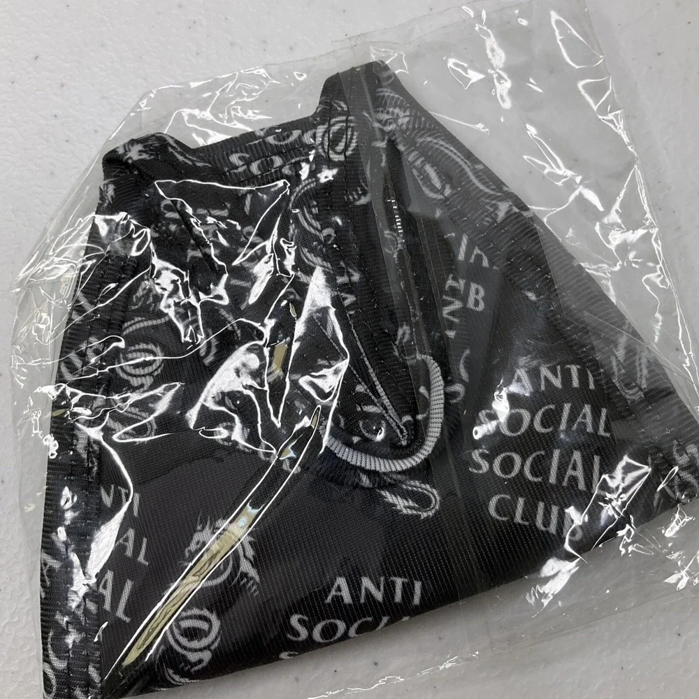 Anti‎ Social Social Club Face Mask Dragon Print 'Last Time' 100% Authentic FW20